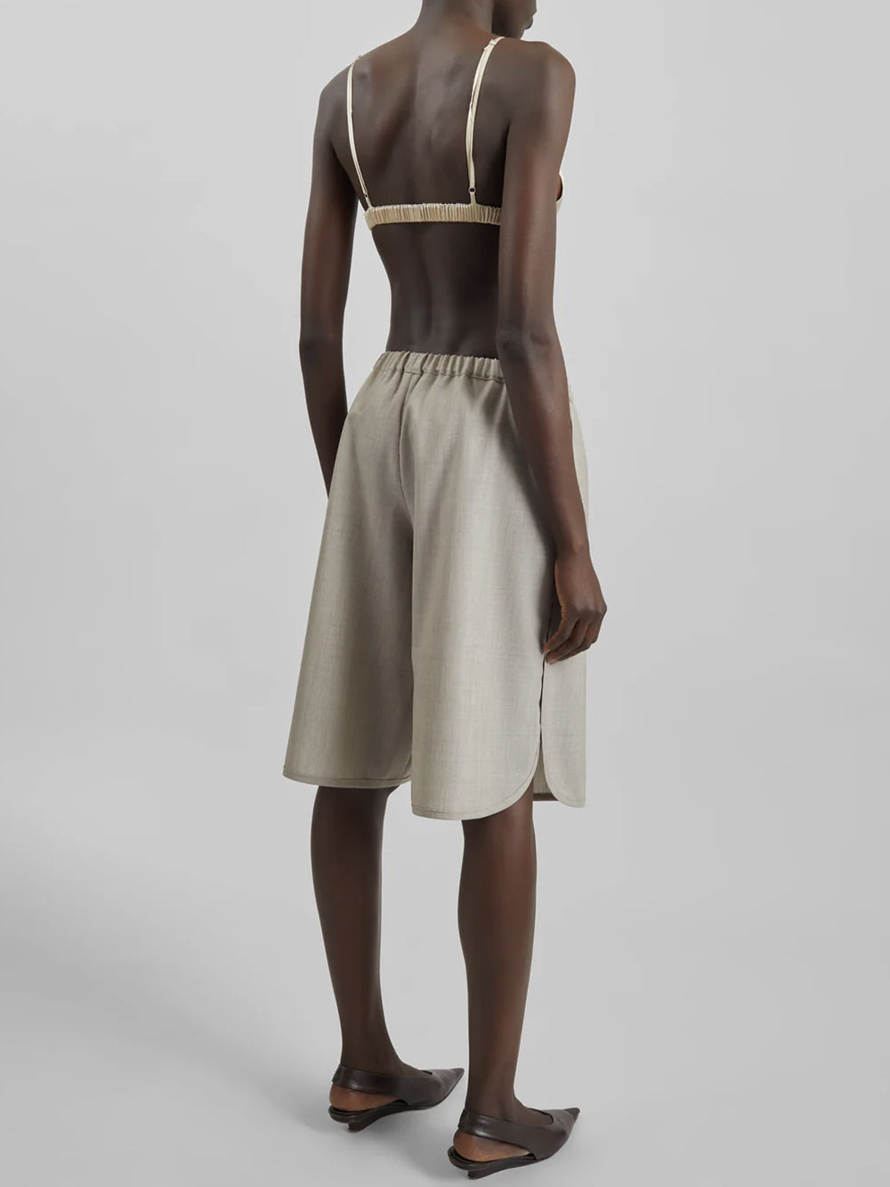 THE FRANKIE SHOP-NELIS SUITING BERMUDA SHORTS-