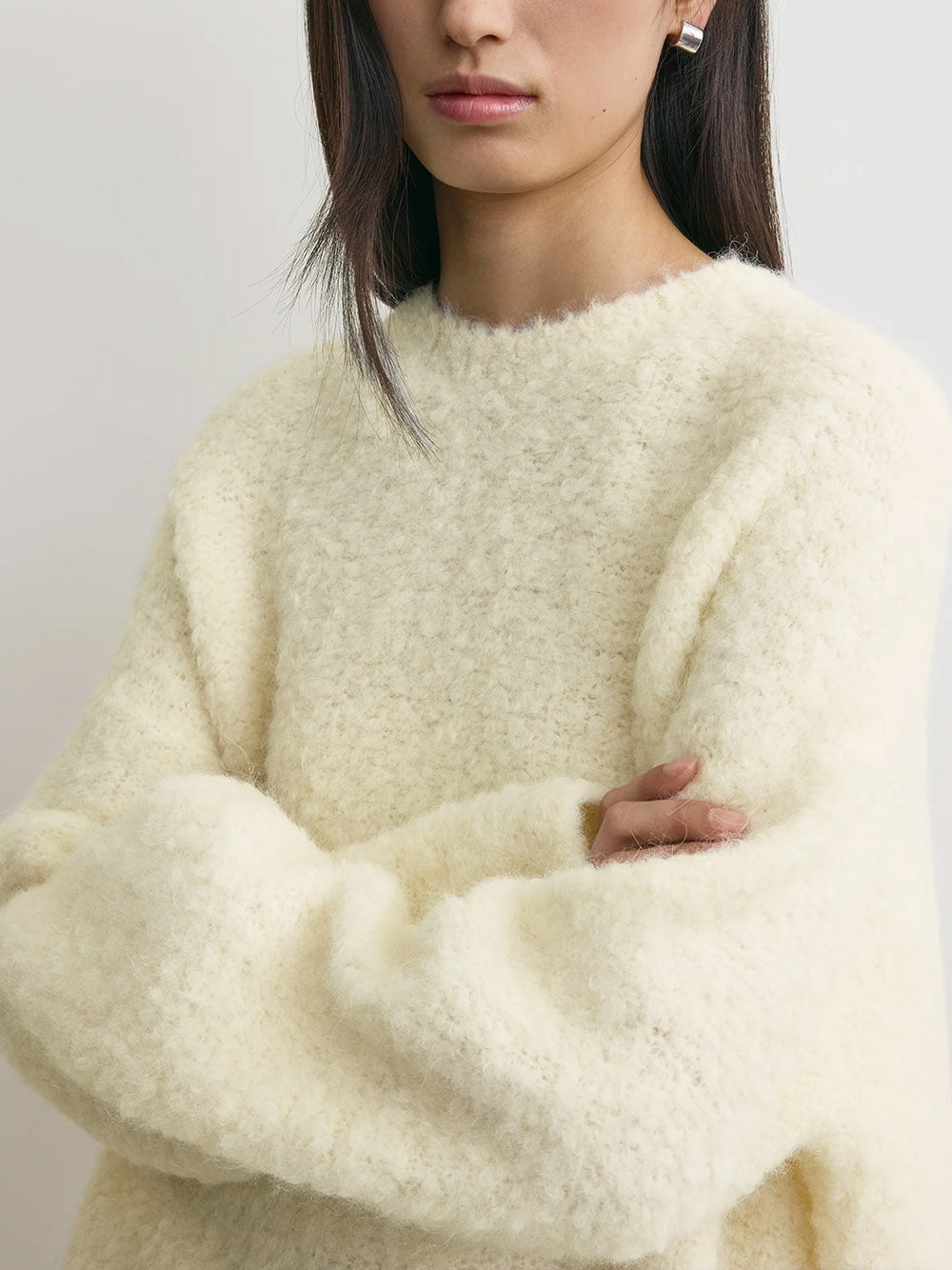 Boxy bouclé knit