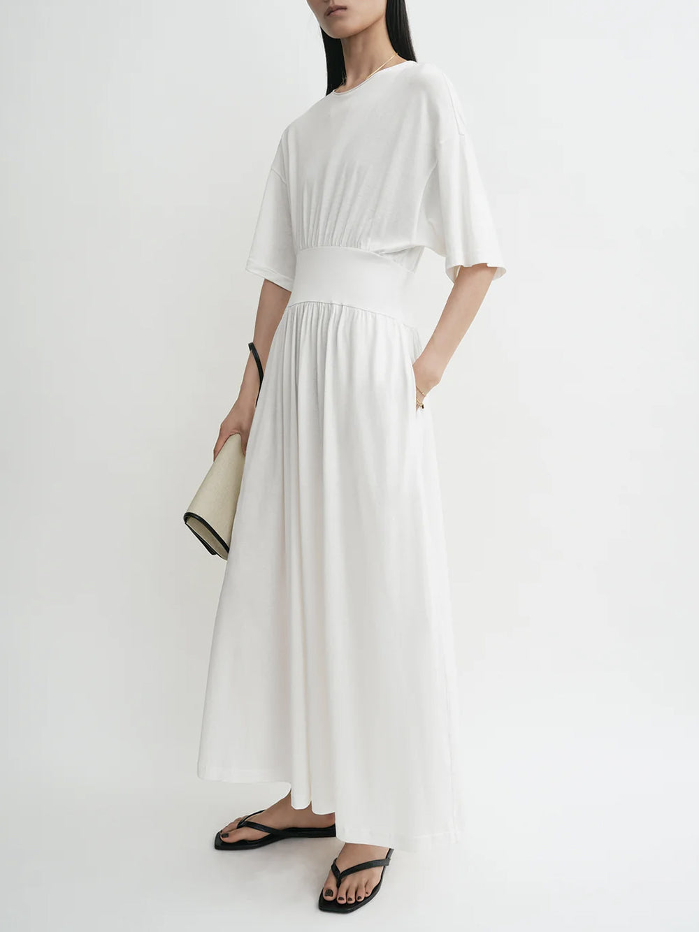 TOTEME-Cotton silk tee dress-
