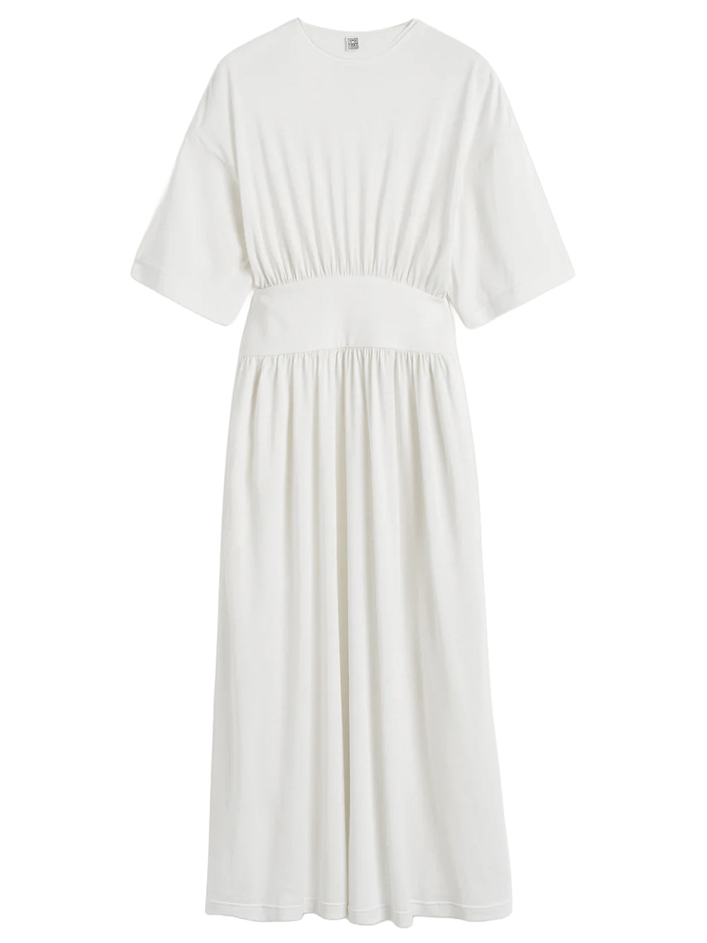 TOTEME-Cotton silk tee dress-253WRD0253FB0447 059 OFF WHITE – Dope