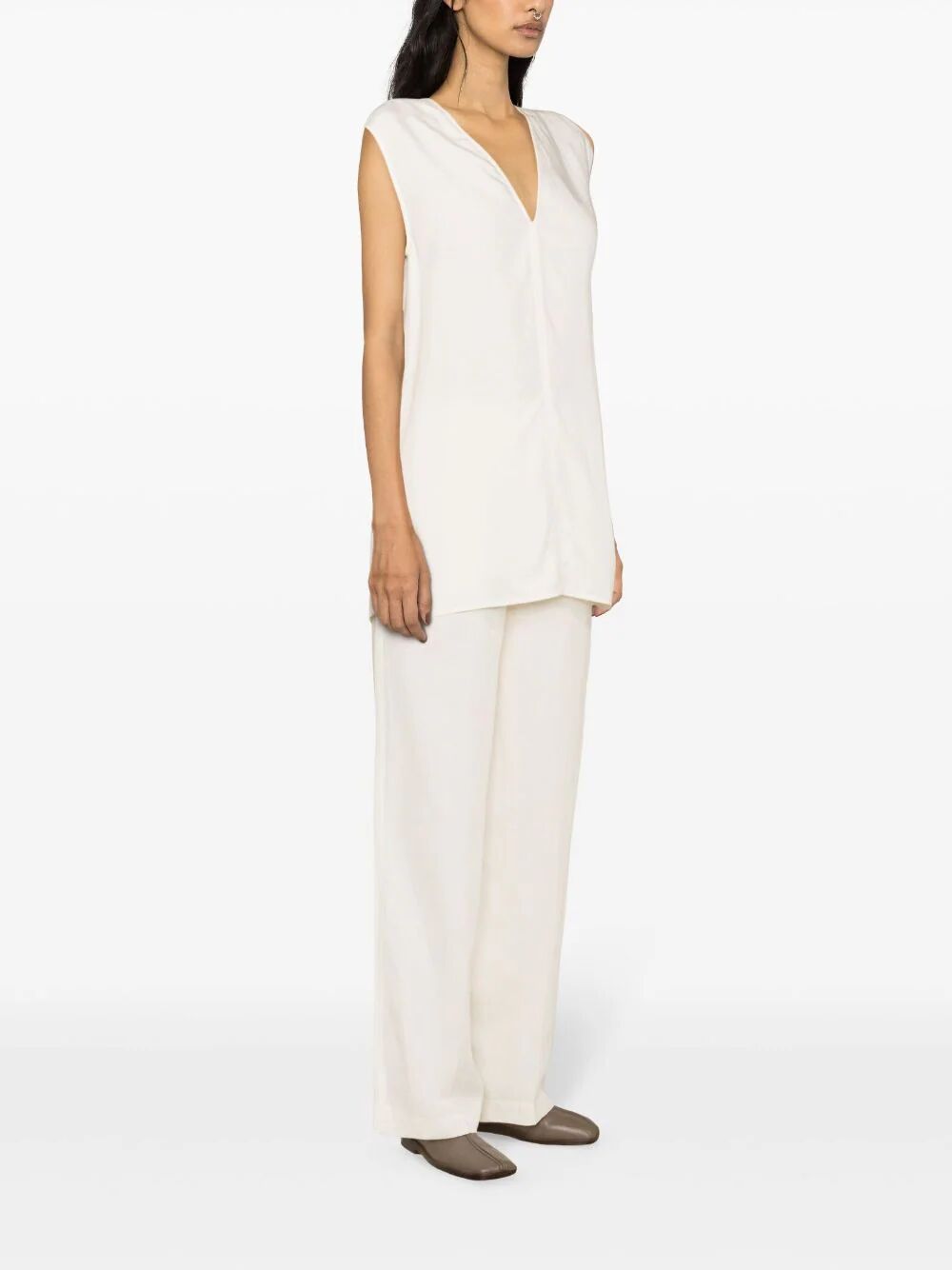 TOTEME-FLUID V-NECK TOP-242WRT1462FB0159 59