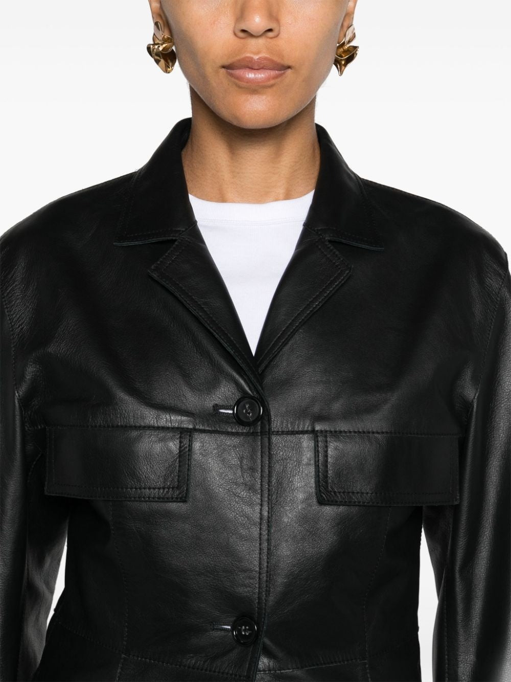 TOTEME-Hourglas Leather Jacket-