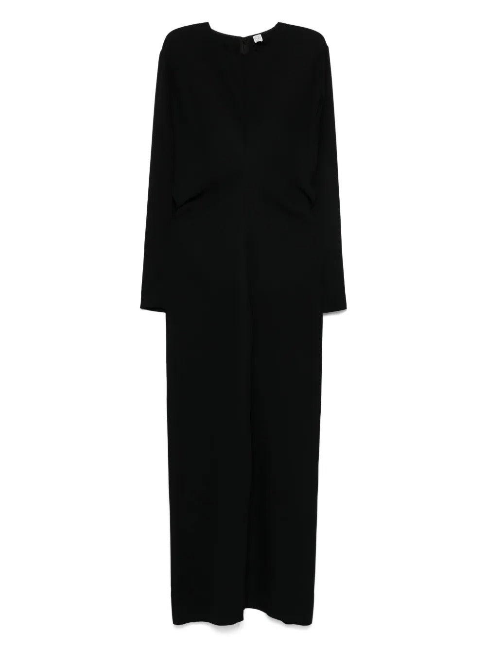 toteme slouch waist maxi dress TOTEME-Long-Sleeve Slouch Waist Dress-252WRD4592FB0414 BLACK 001 – Dope