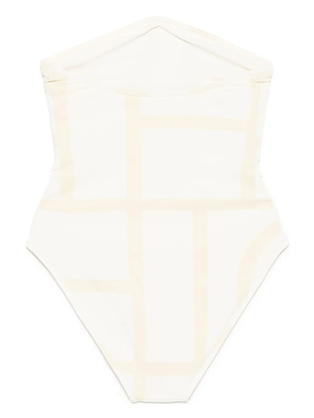 TOTEME-Monogram Strapless Swimsuit-