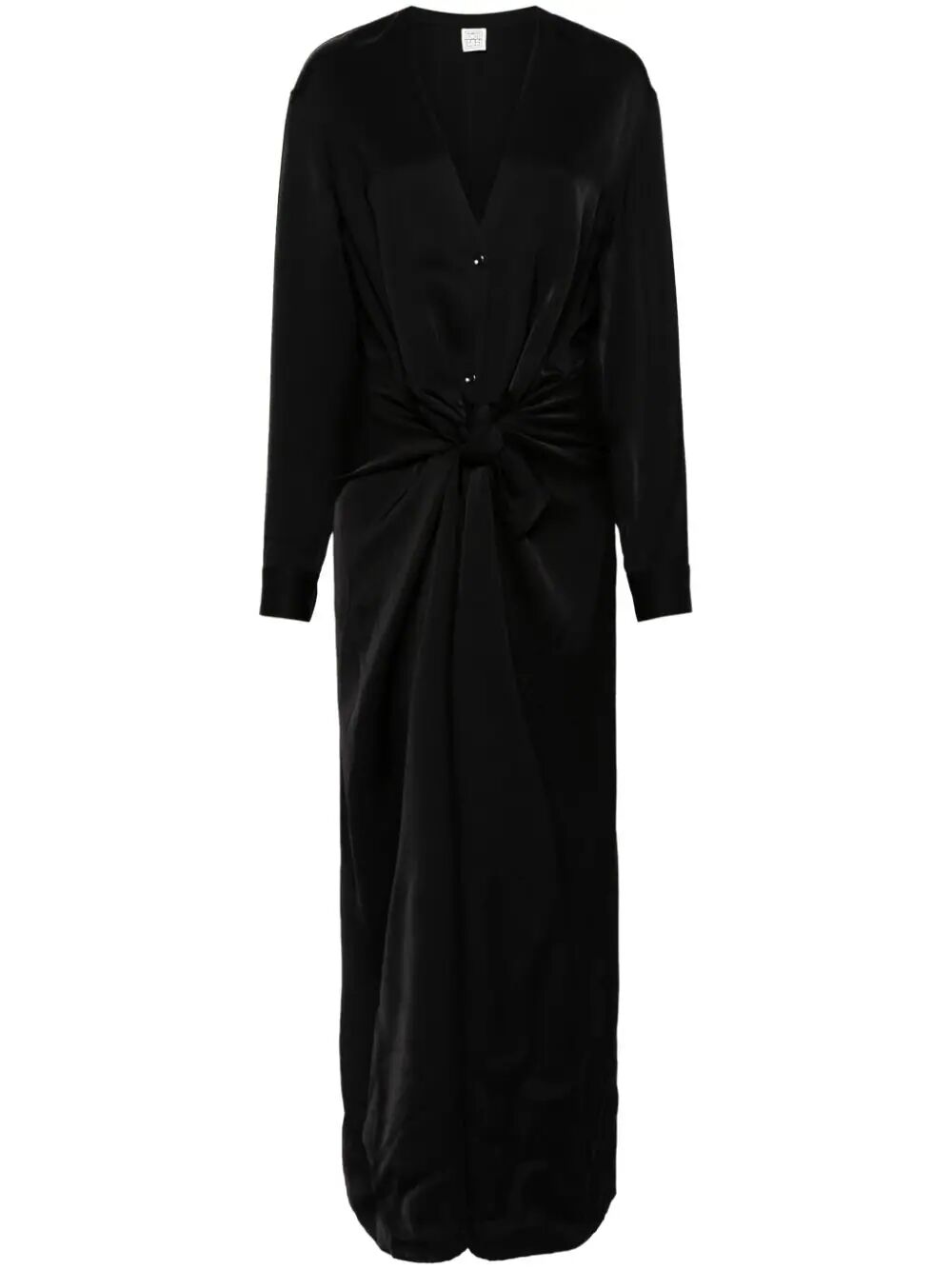 Toteme - Satin Knot Dress Black - 36 Toteme - Satin Knot Dress Black - 36