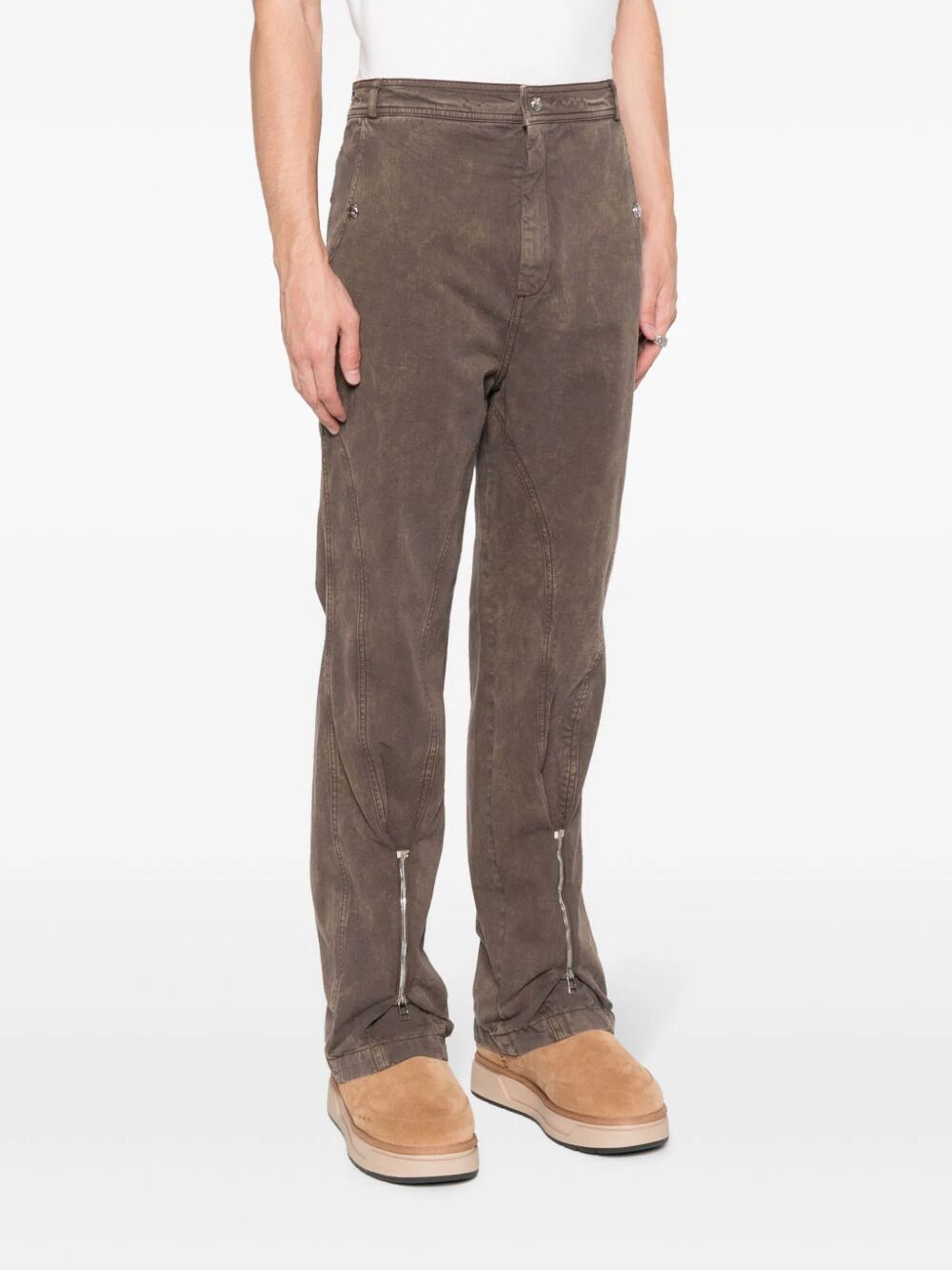 Zipped dart pants ashy