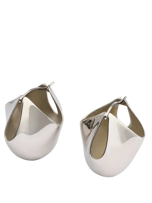 LOTUS MEDIUM EARRINGS - SILVER