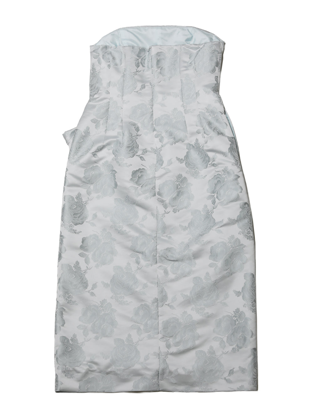 GATHERED FLOWER SASH DRESS