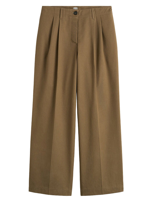 Relaxed twill trousers
