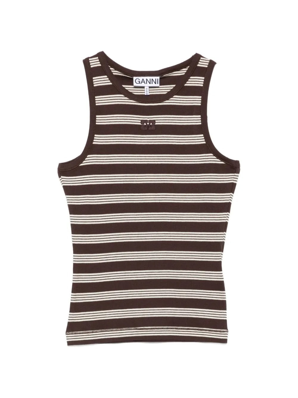 Soft Cotton Rib Tank Top Stripe