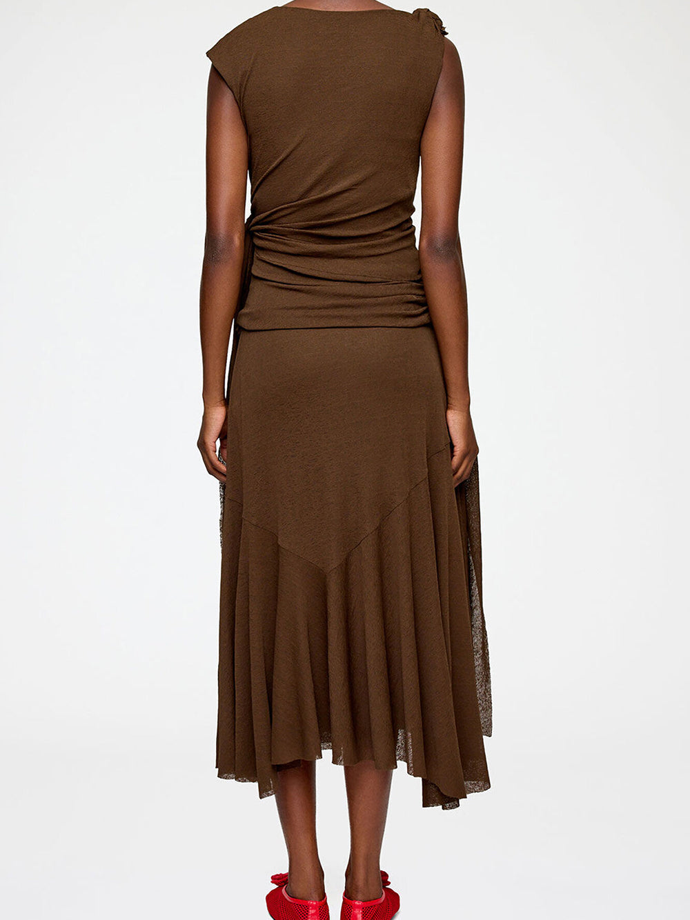 Long Dress in Marl Mesh