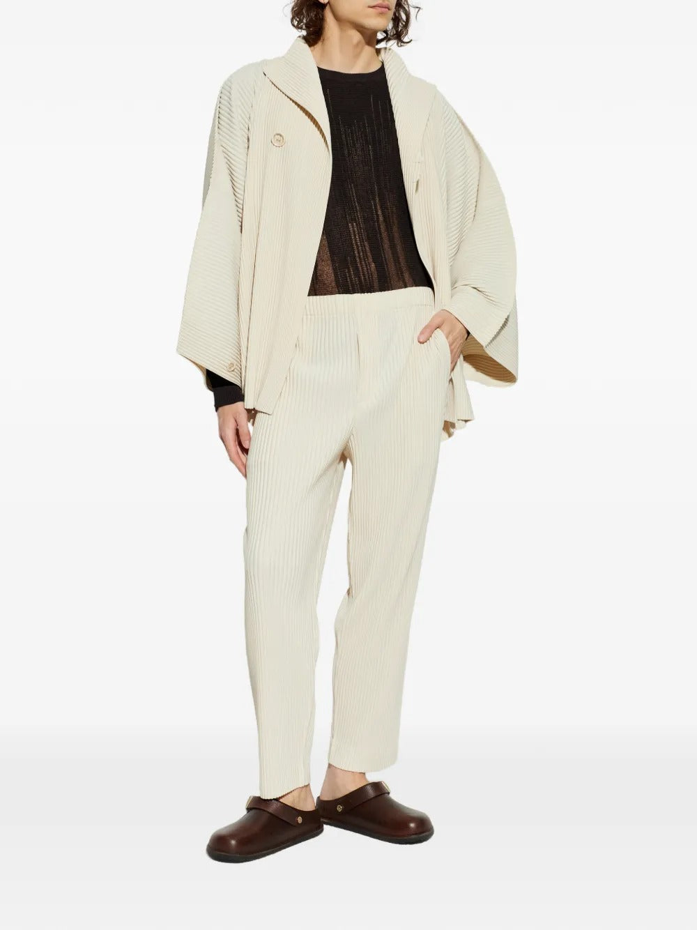 HOMME PLISSÉ ISSEY MIYAKE-BRUSH CLOSE-UP KNIT-