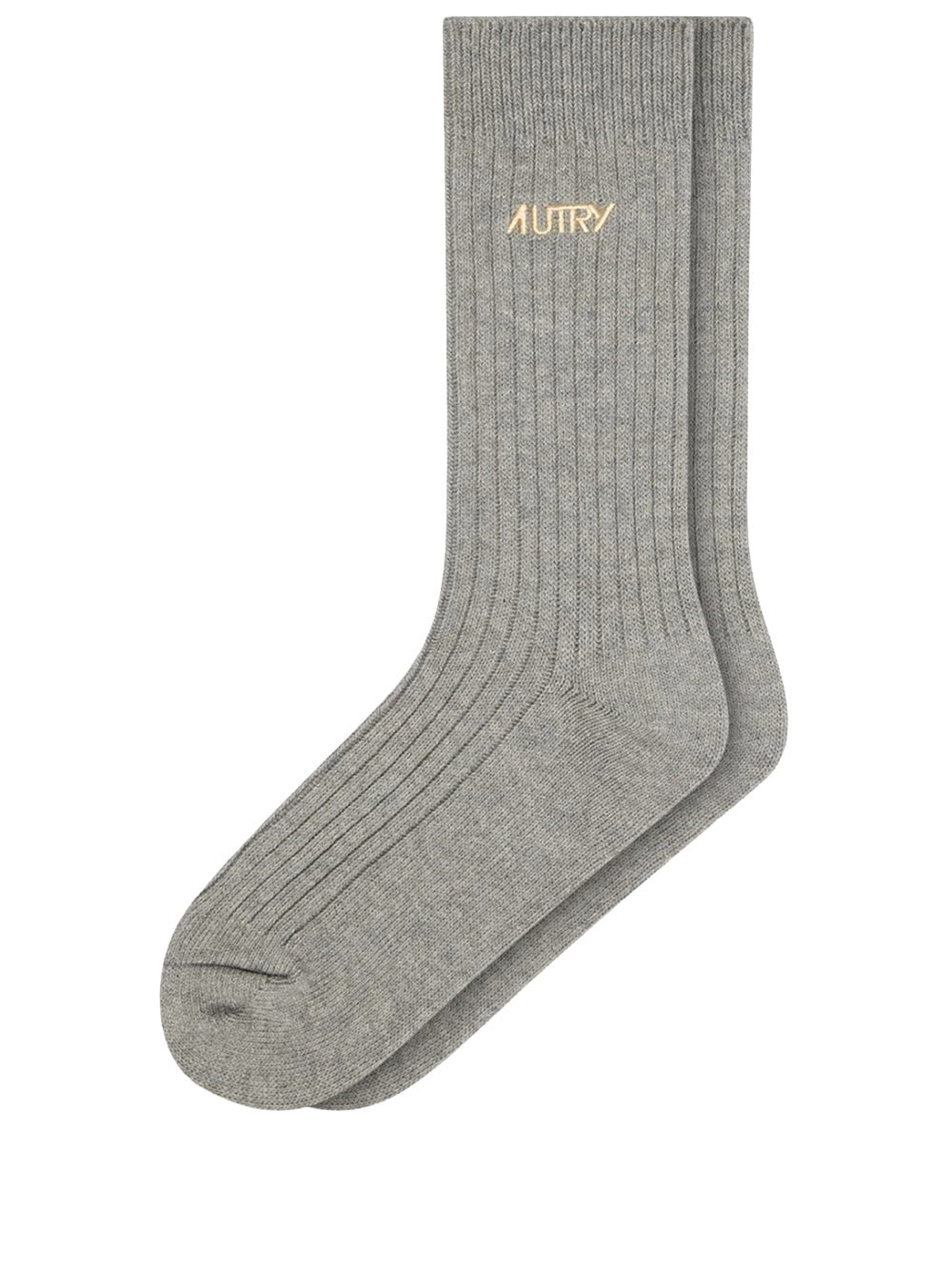 UNISEX RIBBED SOCKS WITH EMBROIDERED LOGO