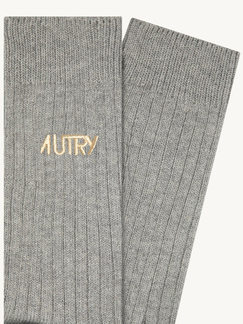 UNISEX RIBBED SOCKS WITH EMBROIDERED LOGO