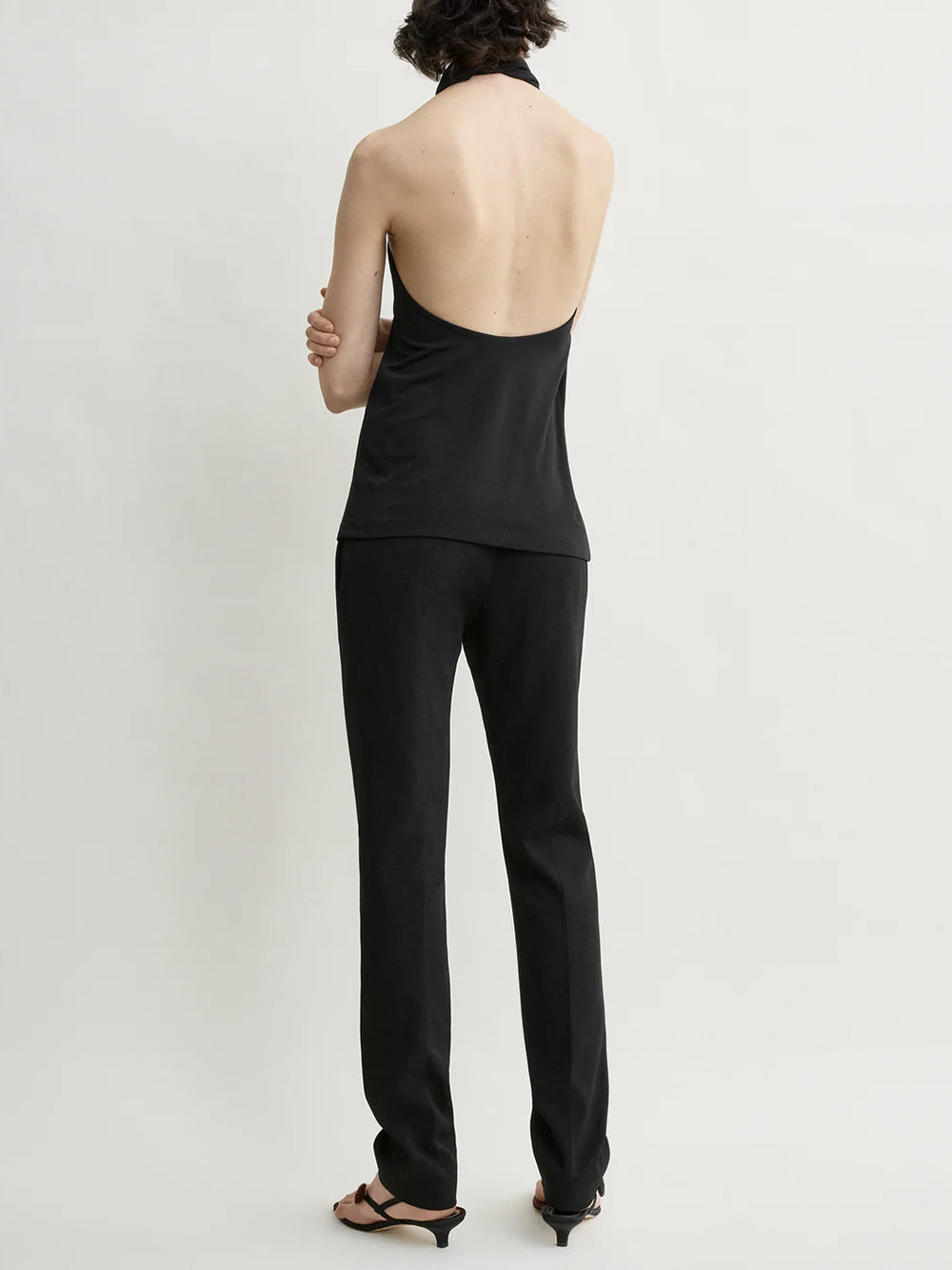 Twisted jersey halter top