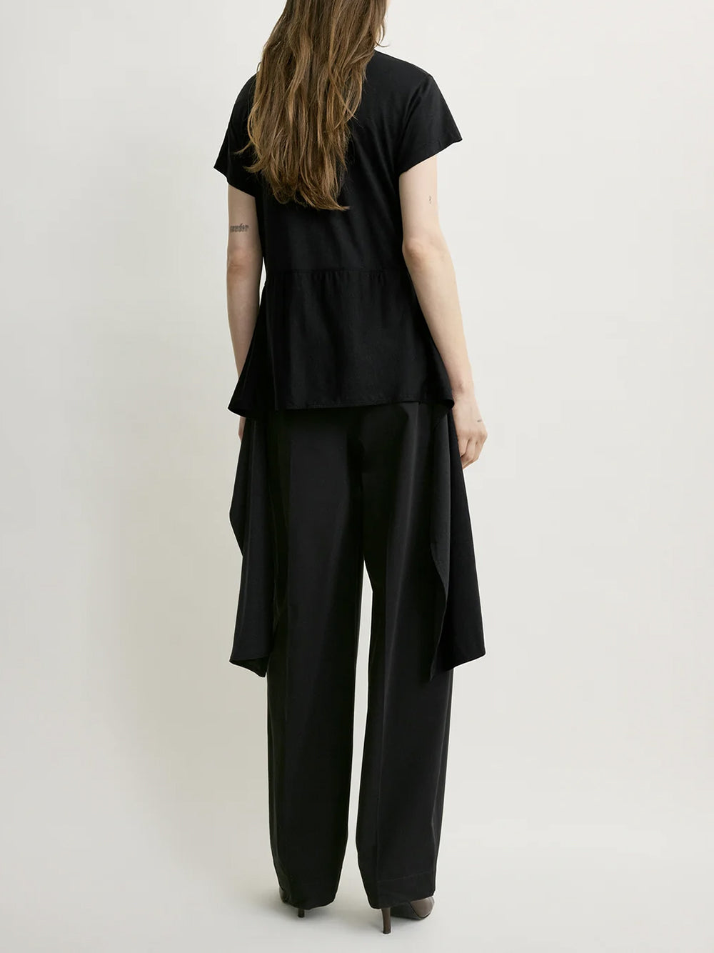 Tie-waist jersey top