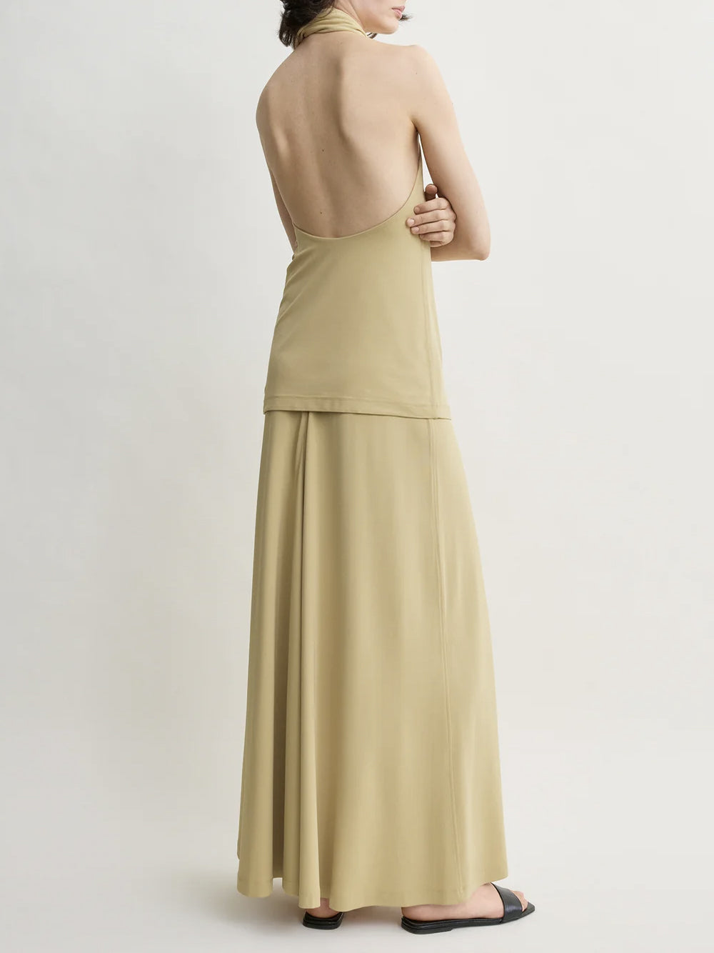 Twisted jersey halter top