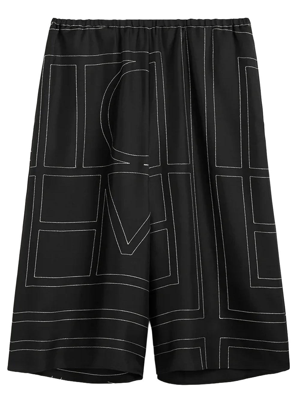Monogram silk pj culottes