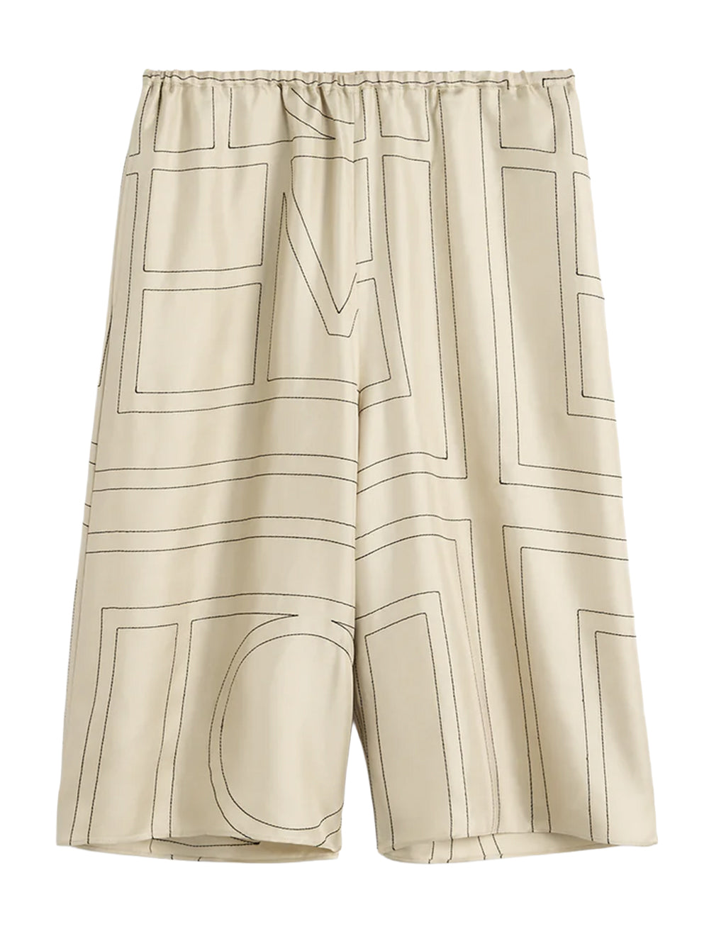 Monogram silk pj culottes