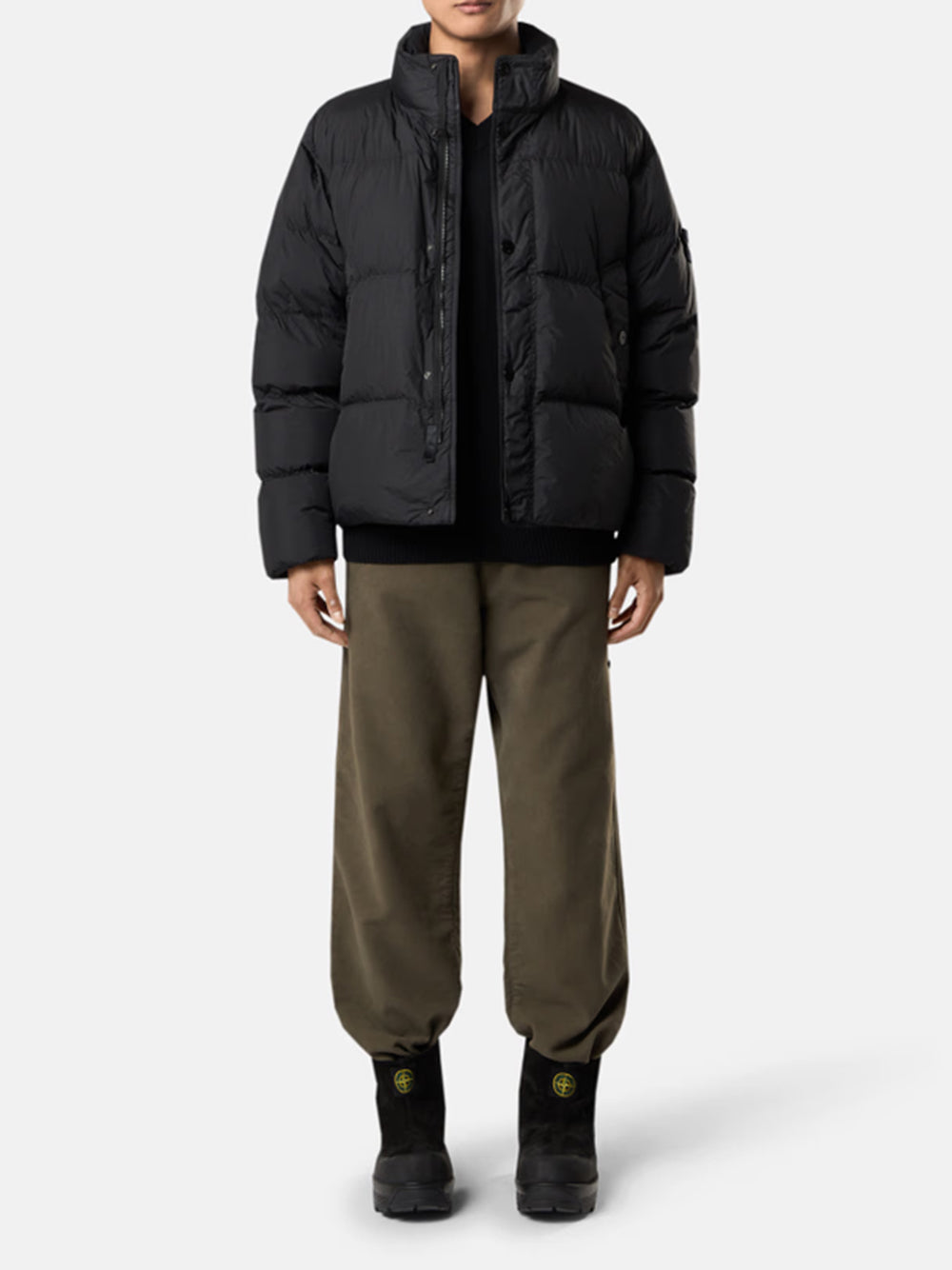 STONE ISLAND-Water-repellent and wind-resistant down jacket-