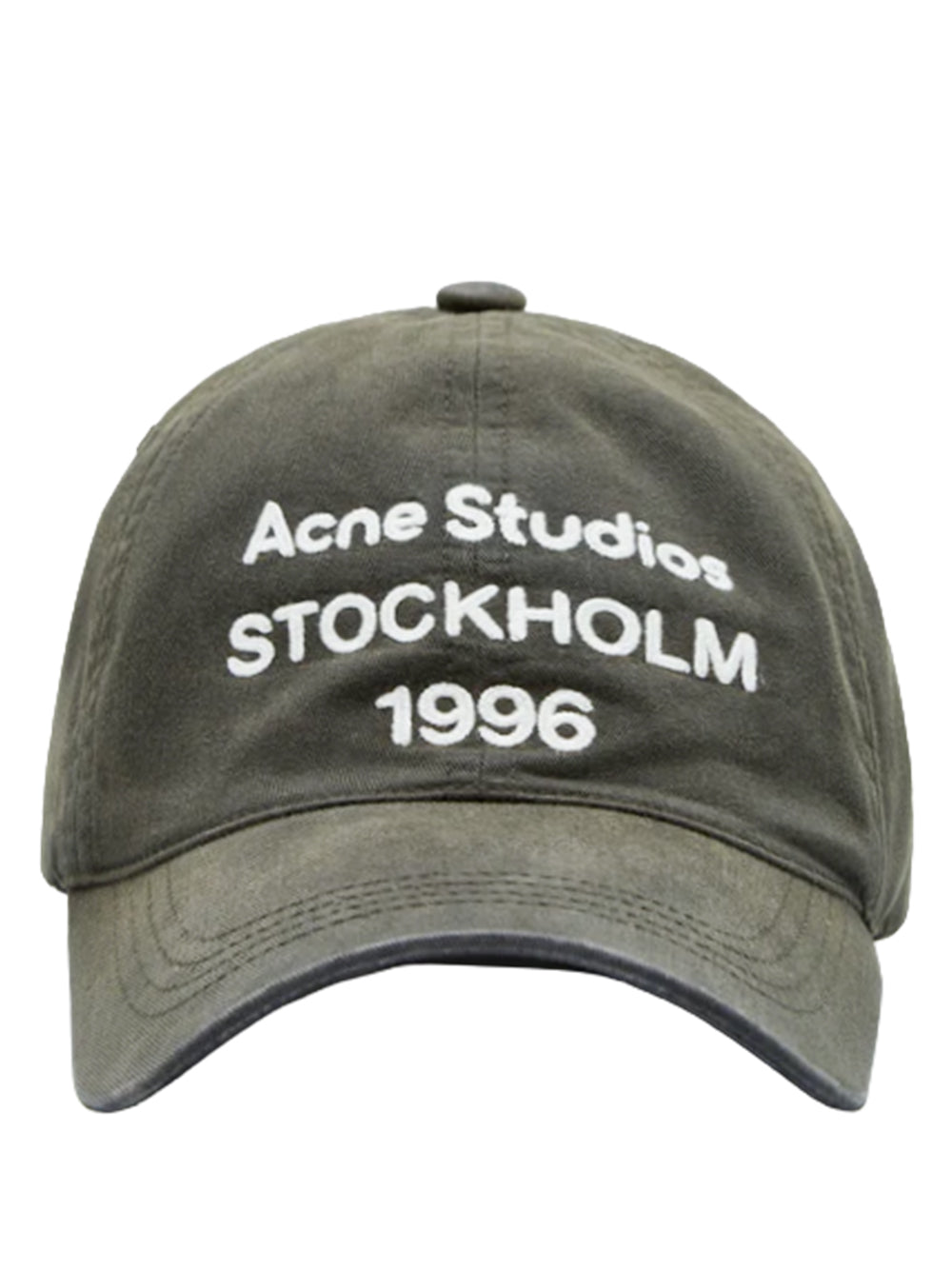 Washed fabric logo baseball cap