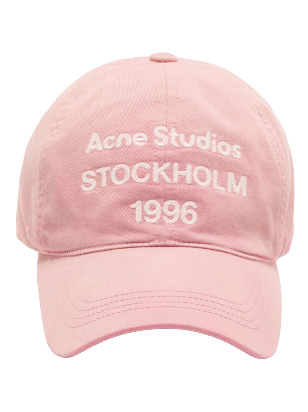Washed fabric logo baseball cap
