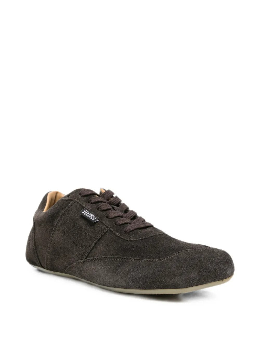 lace-up panelled sneakers