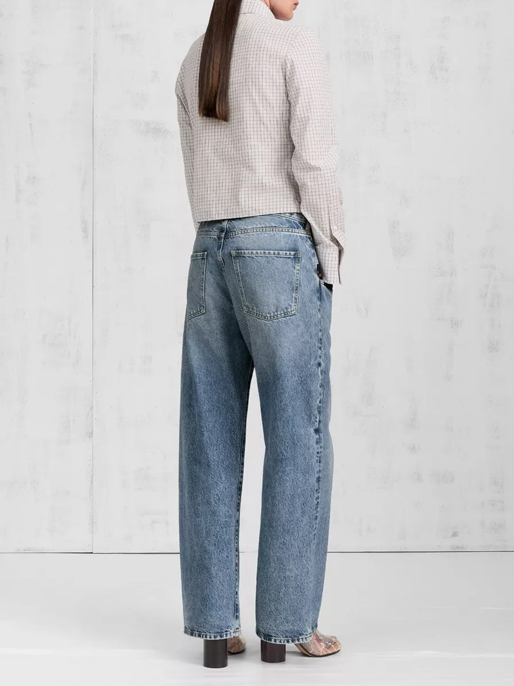 BOYFRIEND PAISLEY DENIM TROUSERS