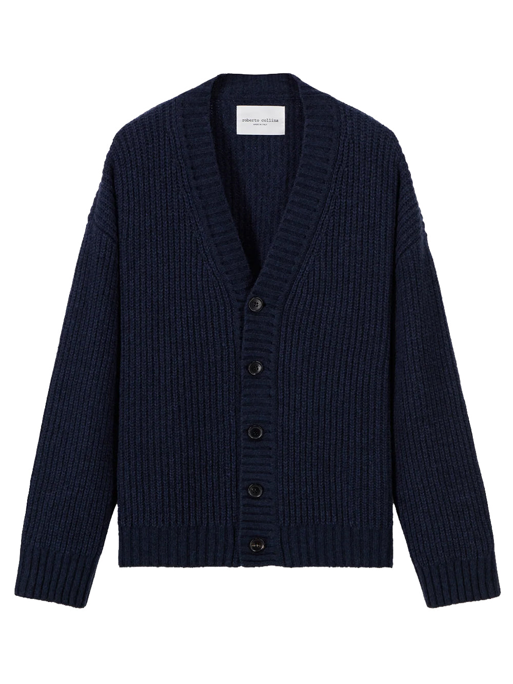 ROBERTO COLLINA-Ribbed cardigan-