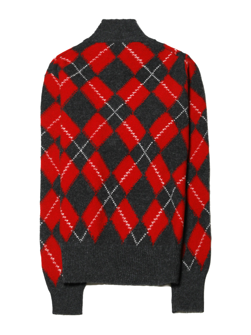 ZIPPED COLLAR SWEATER WITH AMI BOUCLETTE OVAL PATCH