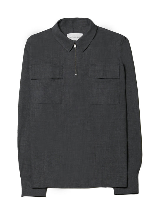 CLASSIC ZIPPED POLO SHIRT WITH FLAP POCKETS