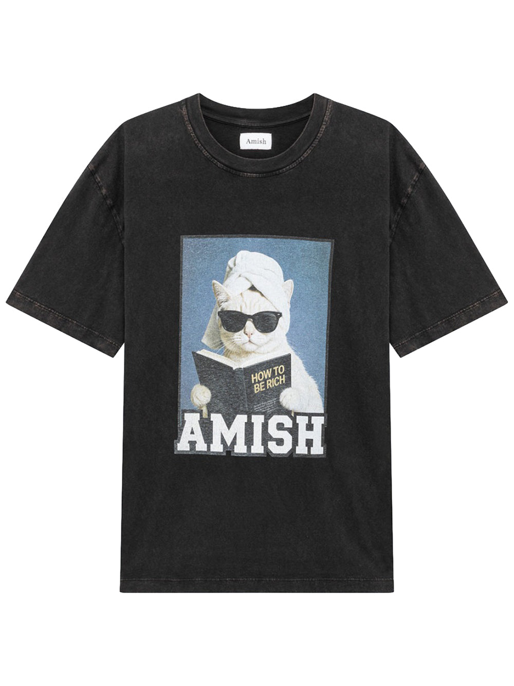 T-shirt AMISH Jersey Rich cat Pigment