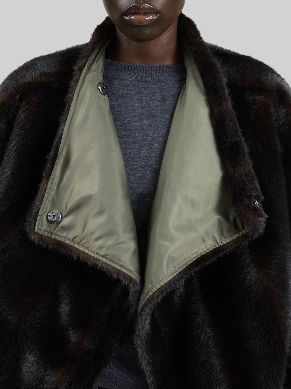 VERA FAUX FUR REVERSIBLE SHORT COAT