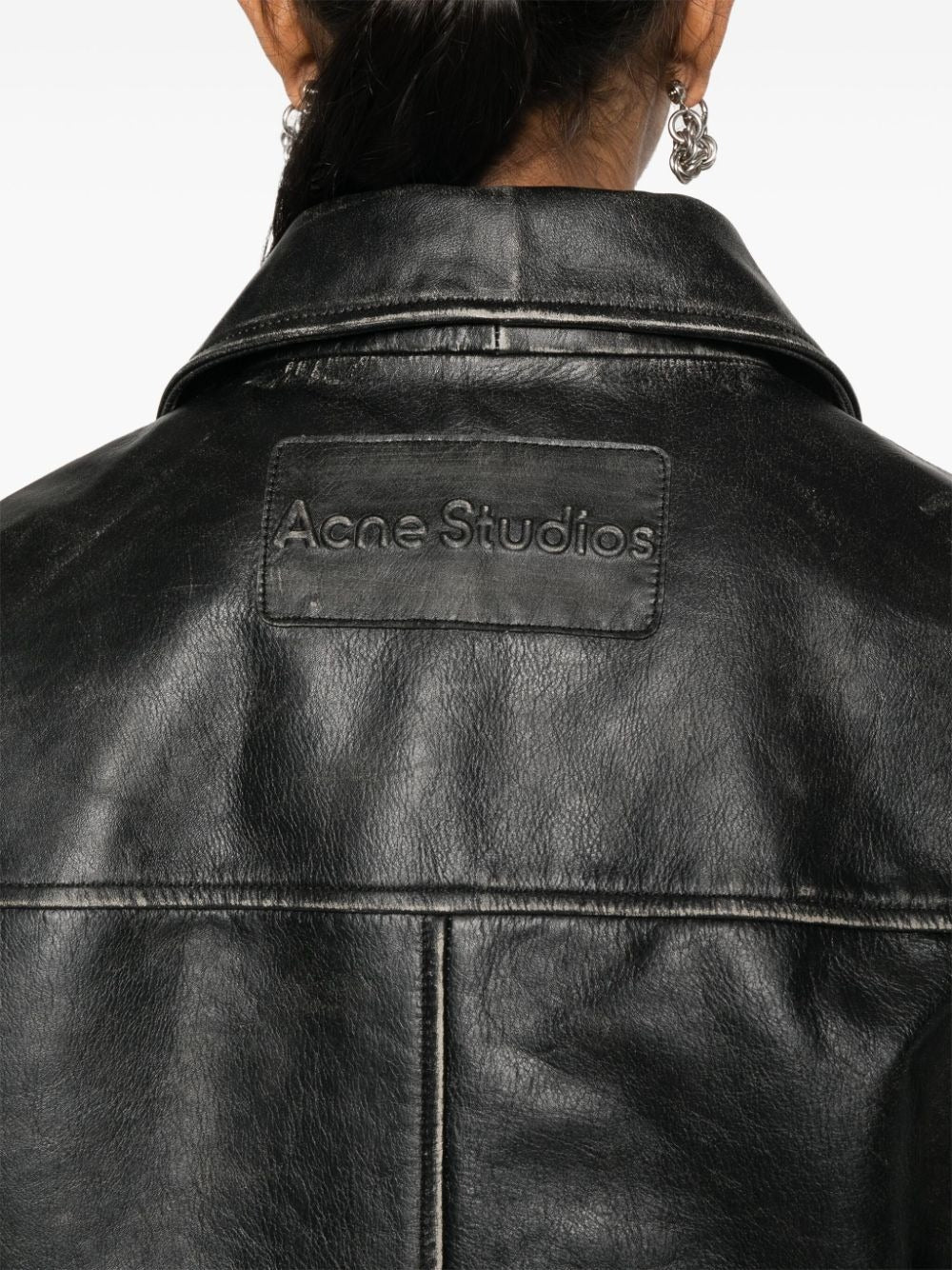 ACNE STUDIOS-BIKER LEATHER JACKET-A70170 900