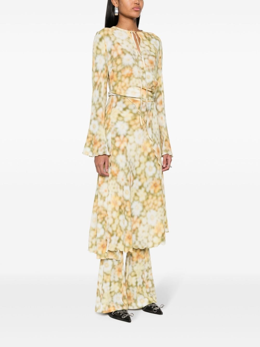 ACNE STUDIOS-BLUR FLOWER CREPE DRESS-A20656 BHM