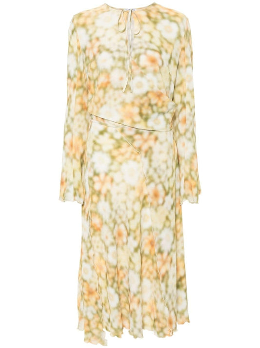 ACNE STUDIOS-BLUR FLOWER CREPE DRESS-A20656 BHM