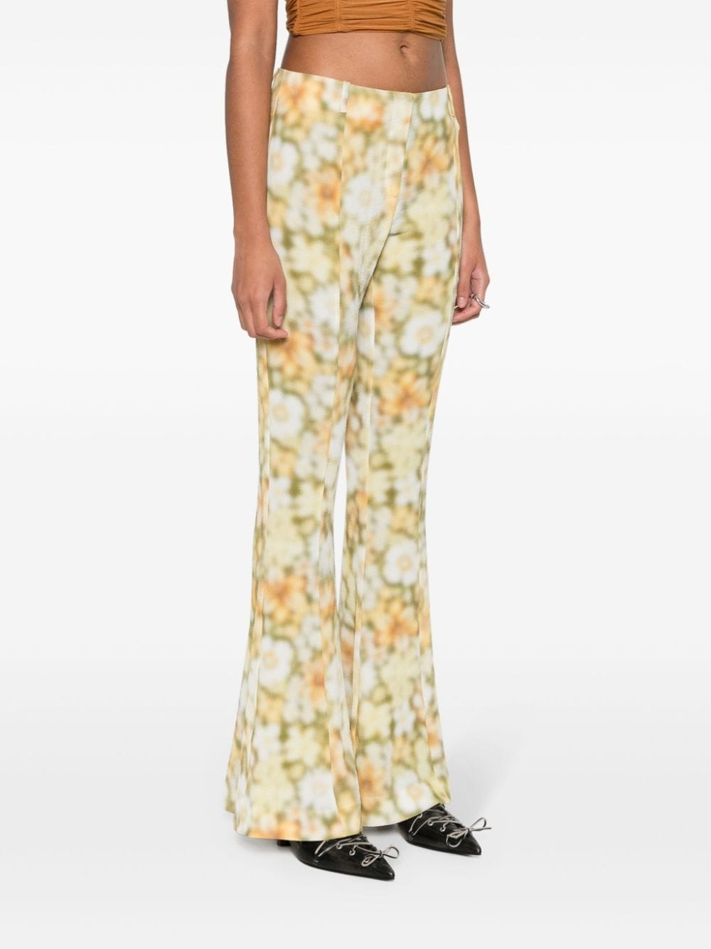 ACNE STUDIOS-BLUR FLOWER CREPE TROUSERS-AK0764 BHM