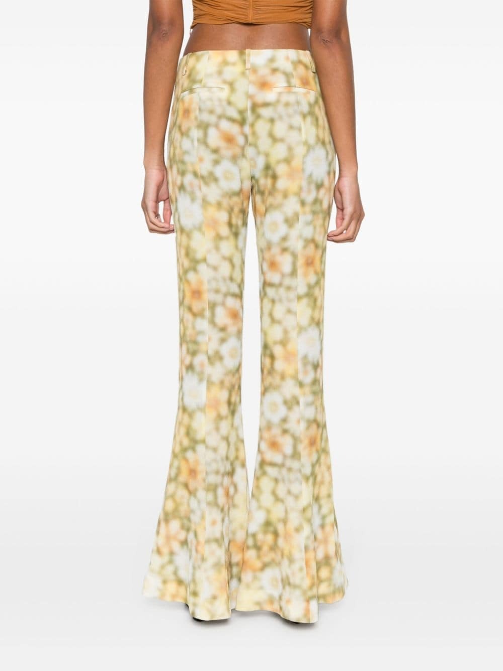 ACNE STUDIOS-BLUR FLOWER CREPE TROUSERS-AK0764 BHM