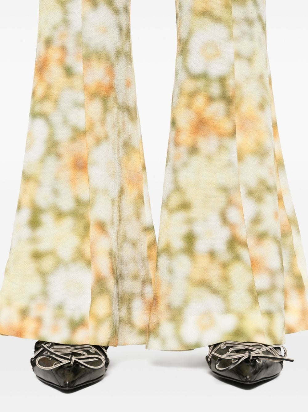 ACNE STUDIOS-BLUR FLOWER CREPE TROUSERS-AK0764 BHM