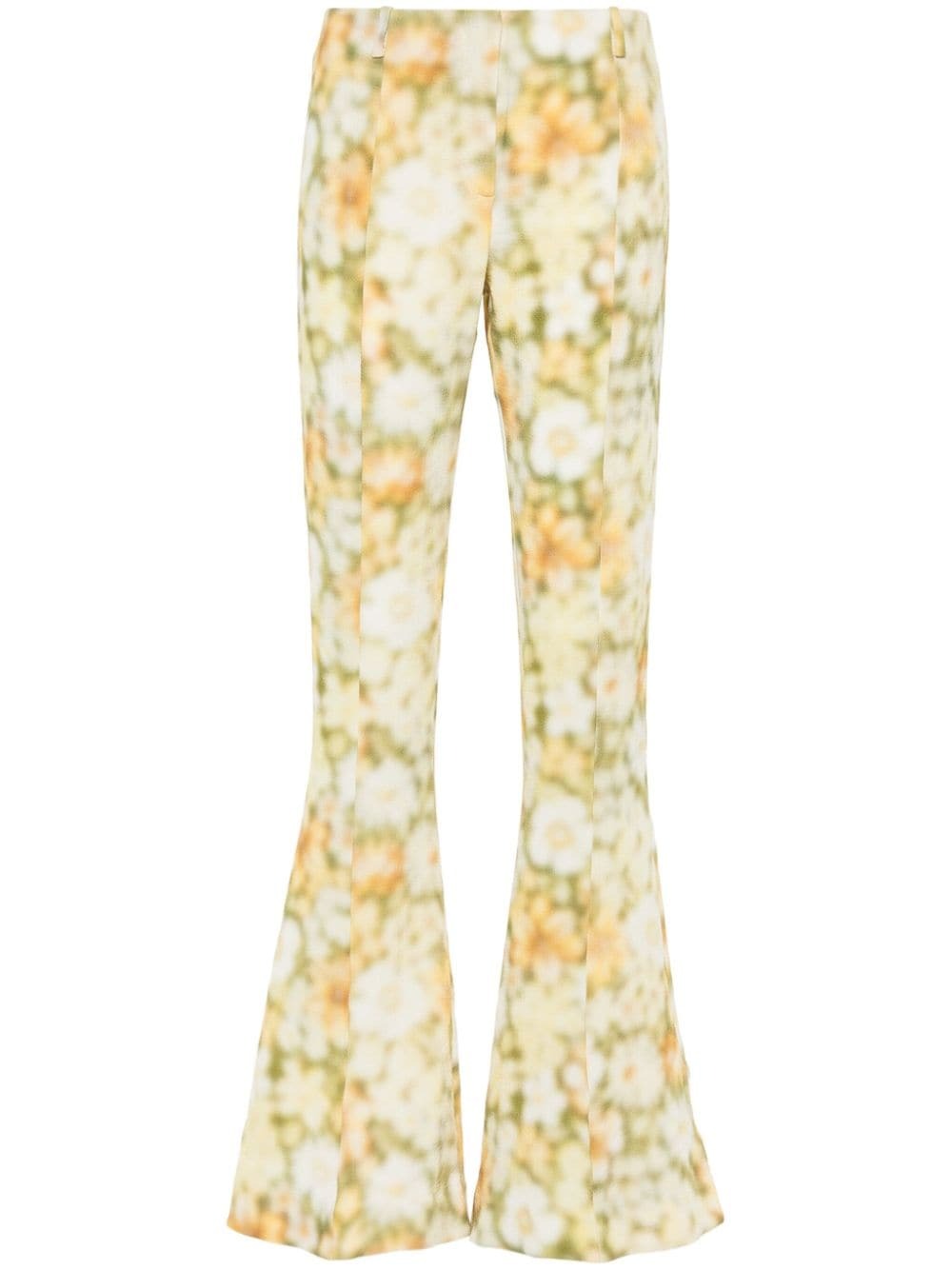 ACNE STUDIOS-BLUR FLOWER CREPE TROUSERS-AK0764 BHM