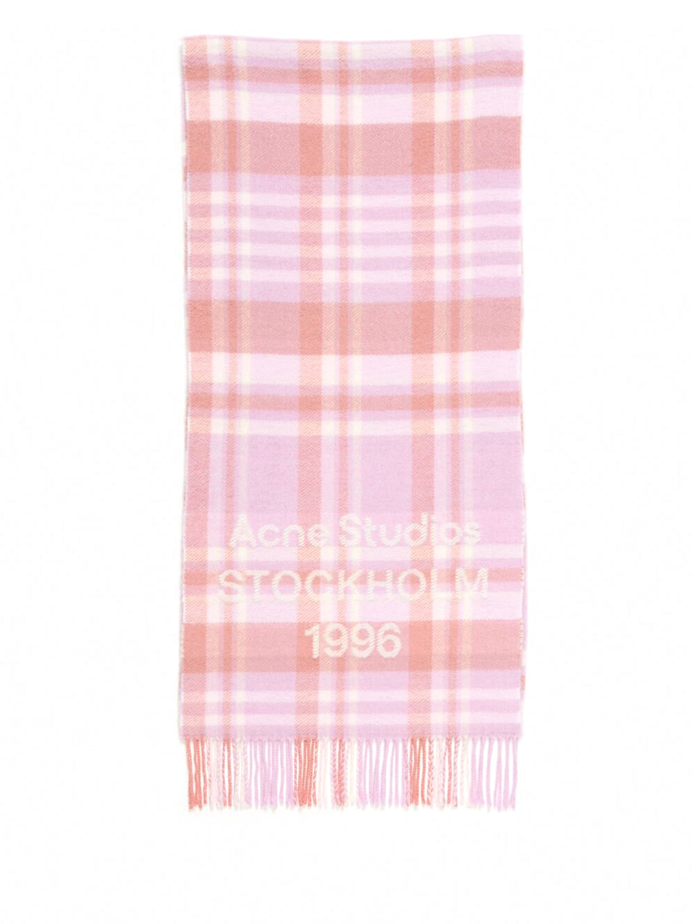 ACNE STUDIOS-Check logo scarf-