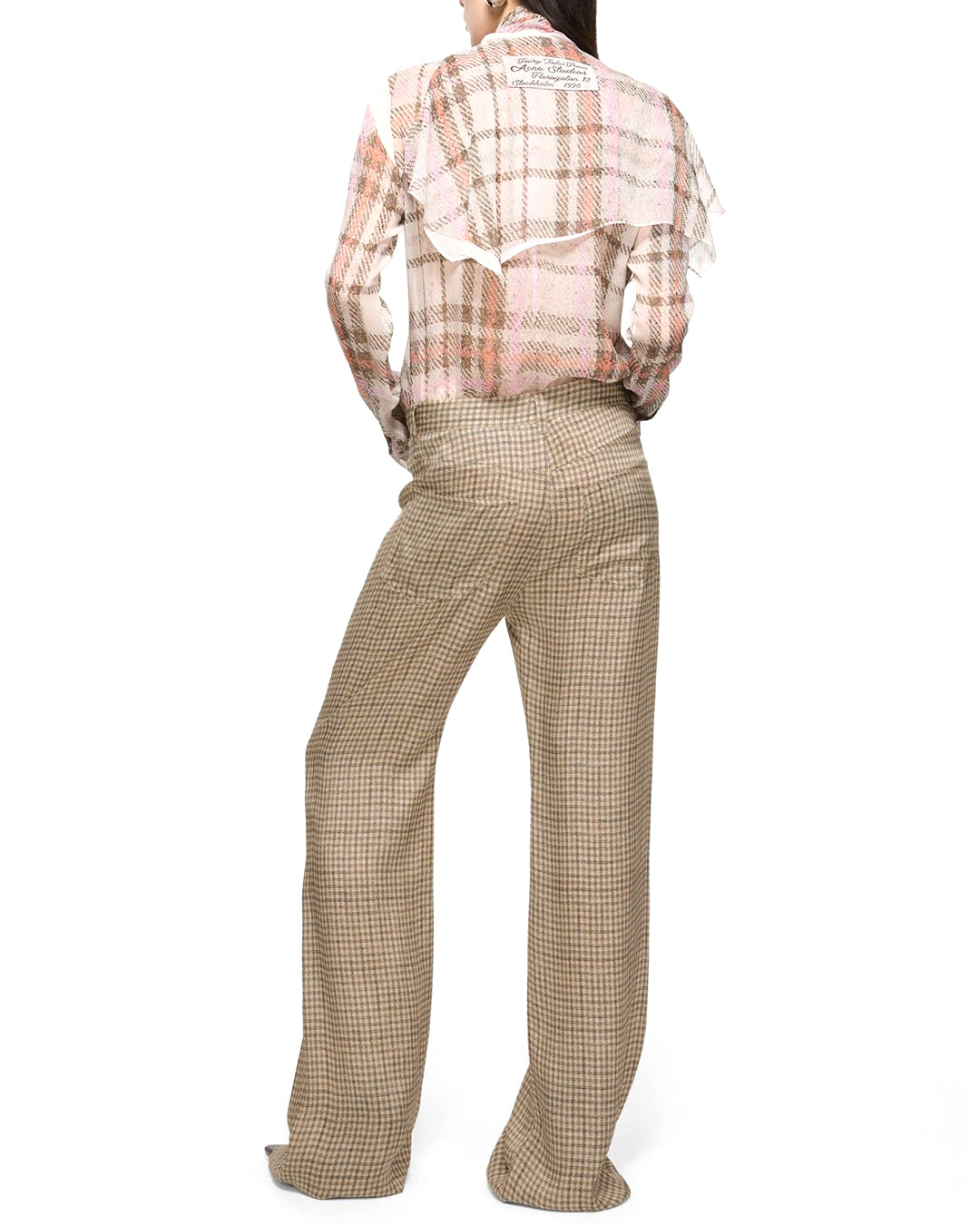 ACNE STUDIOS-Check tailored trousers-