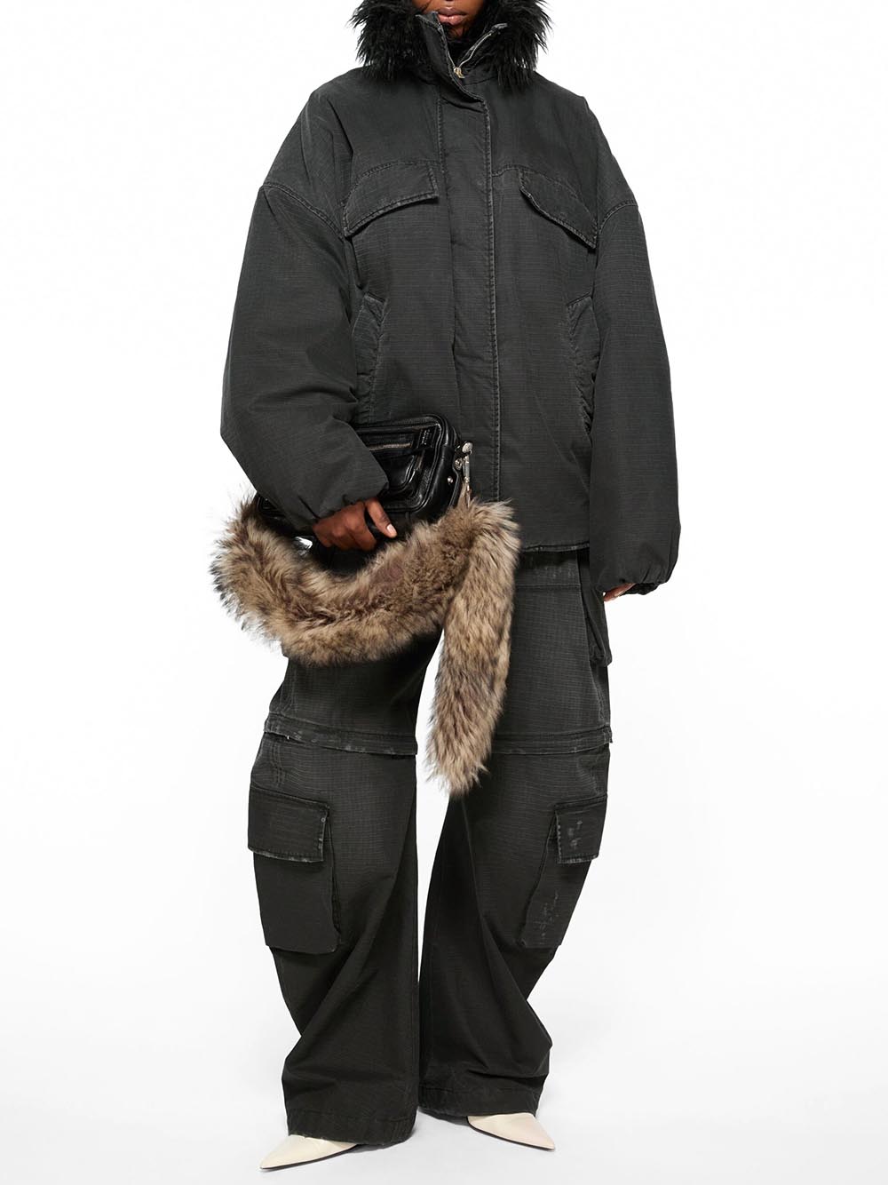 ACNE STUDIOS-Coated cargo trousers-