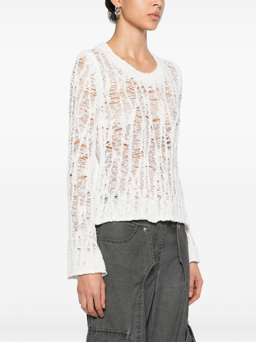 ACNE STUDIOS-DISTRESSED KNIT SWEATER-A60508 AEG