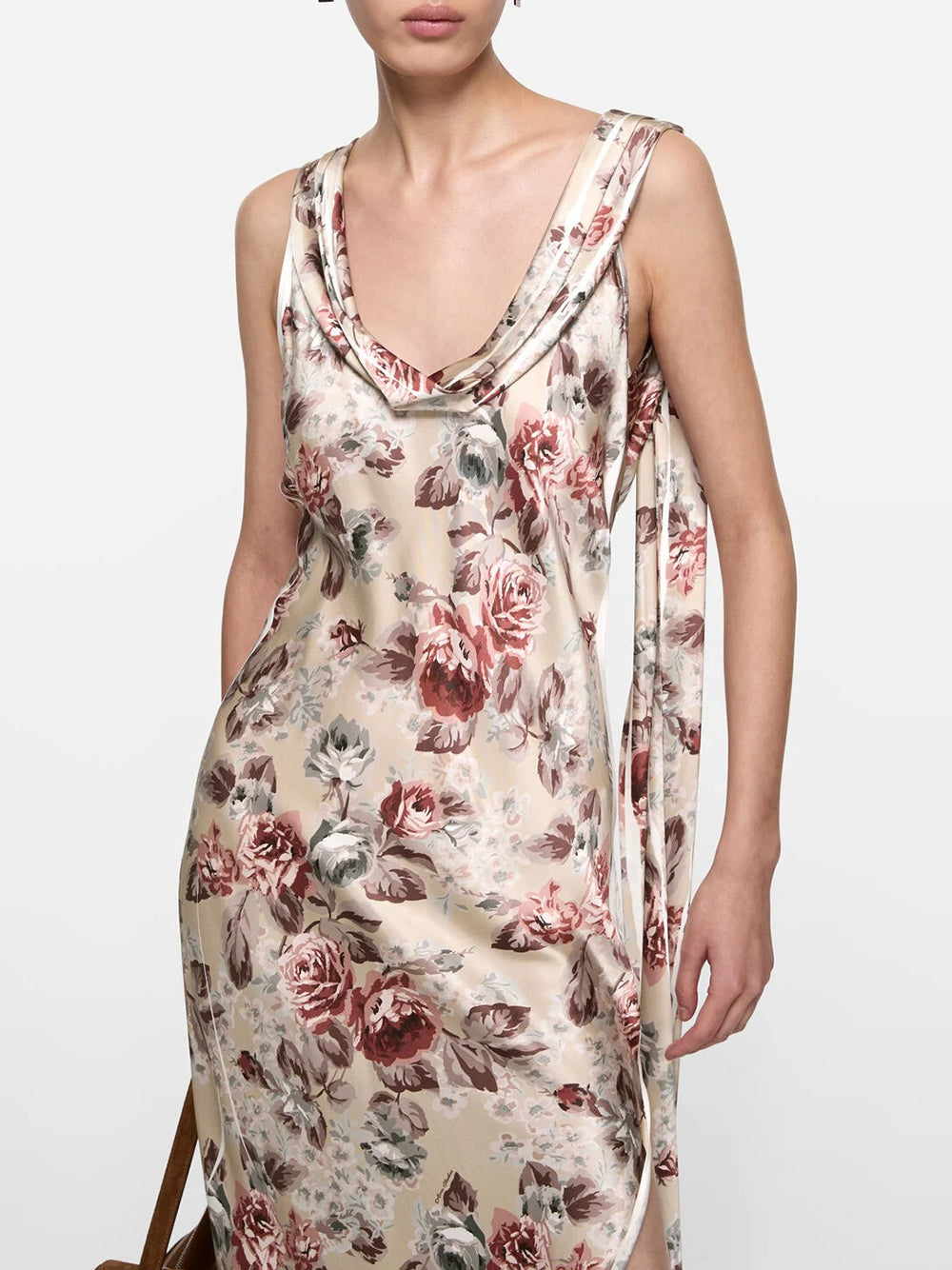 ACNE STUDIOS-Draped dress with print-