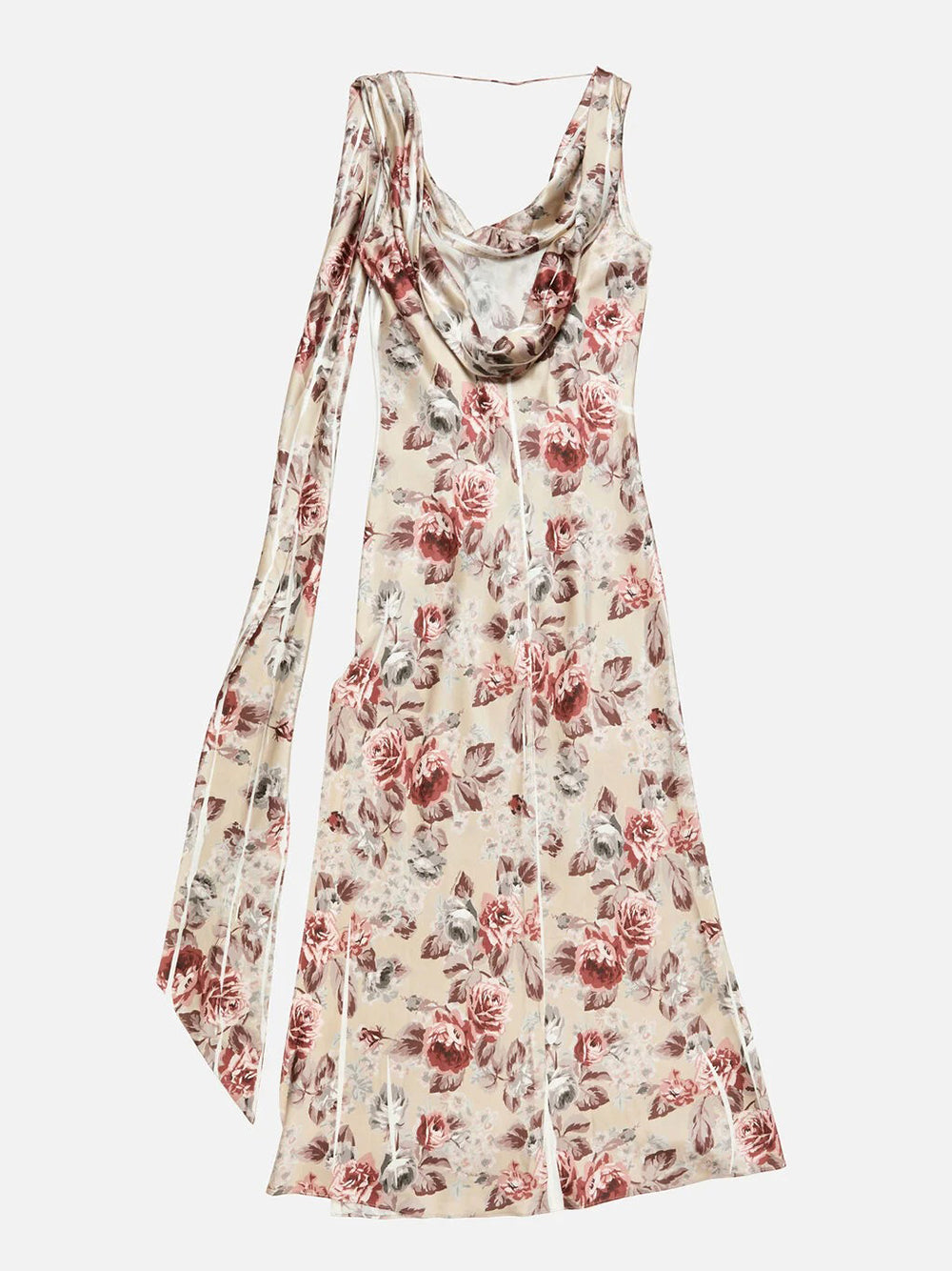 ACNE STUDIOS-Draped dress with print-