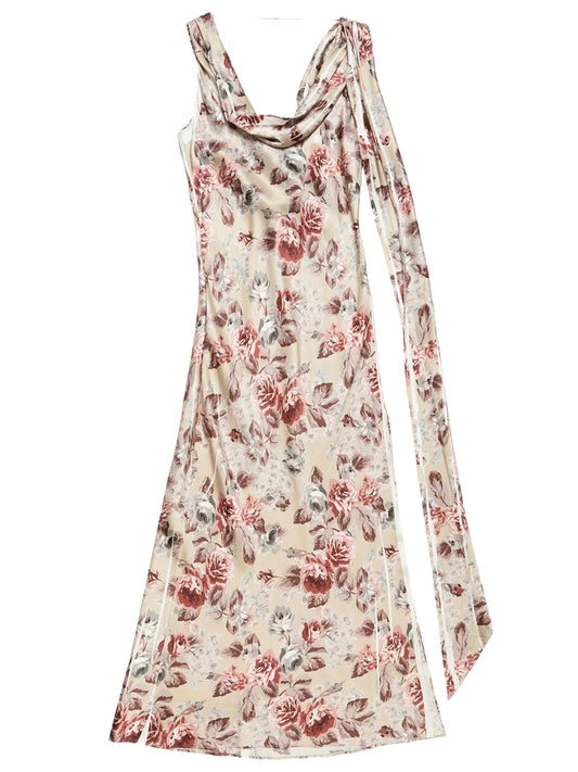 ACNE STUDIOS-Draped dress with print-