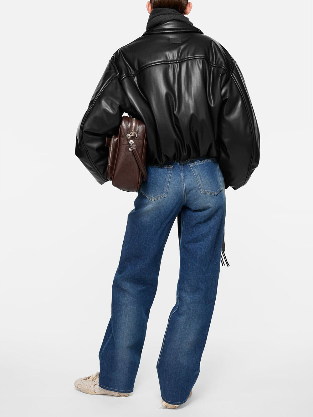 ACNE STUDIOS-Faux leather bomber jacket-
