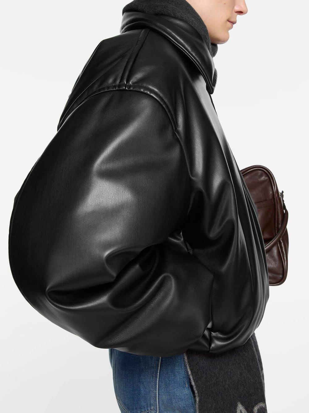 ACNE STUDIOS-Faux leather bomber jacket-