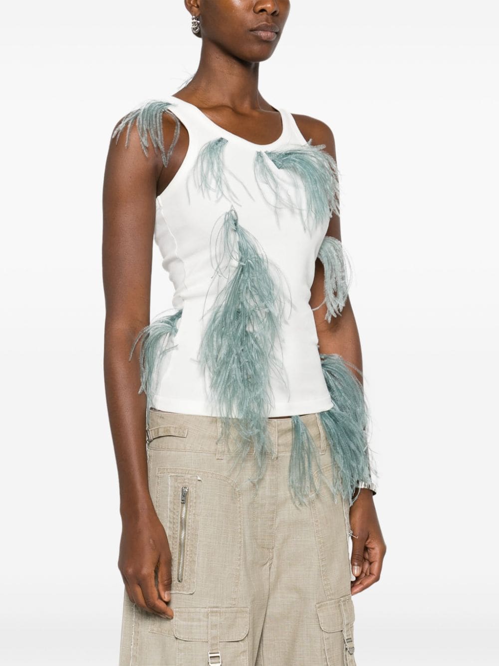 ACNE STUDIOS-FEATHER THANK TOP-